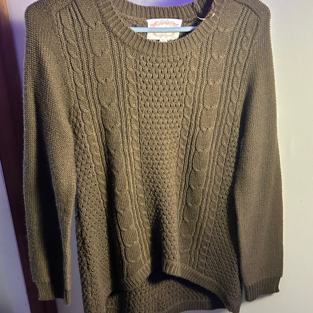 Cozy Brown Knit Sweater